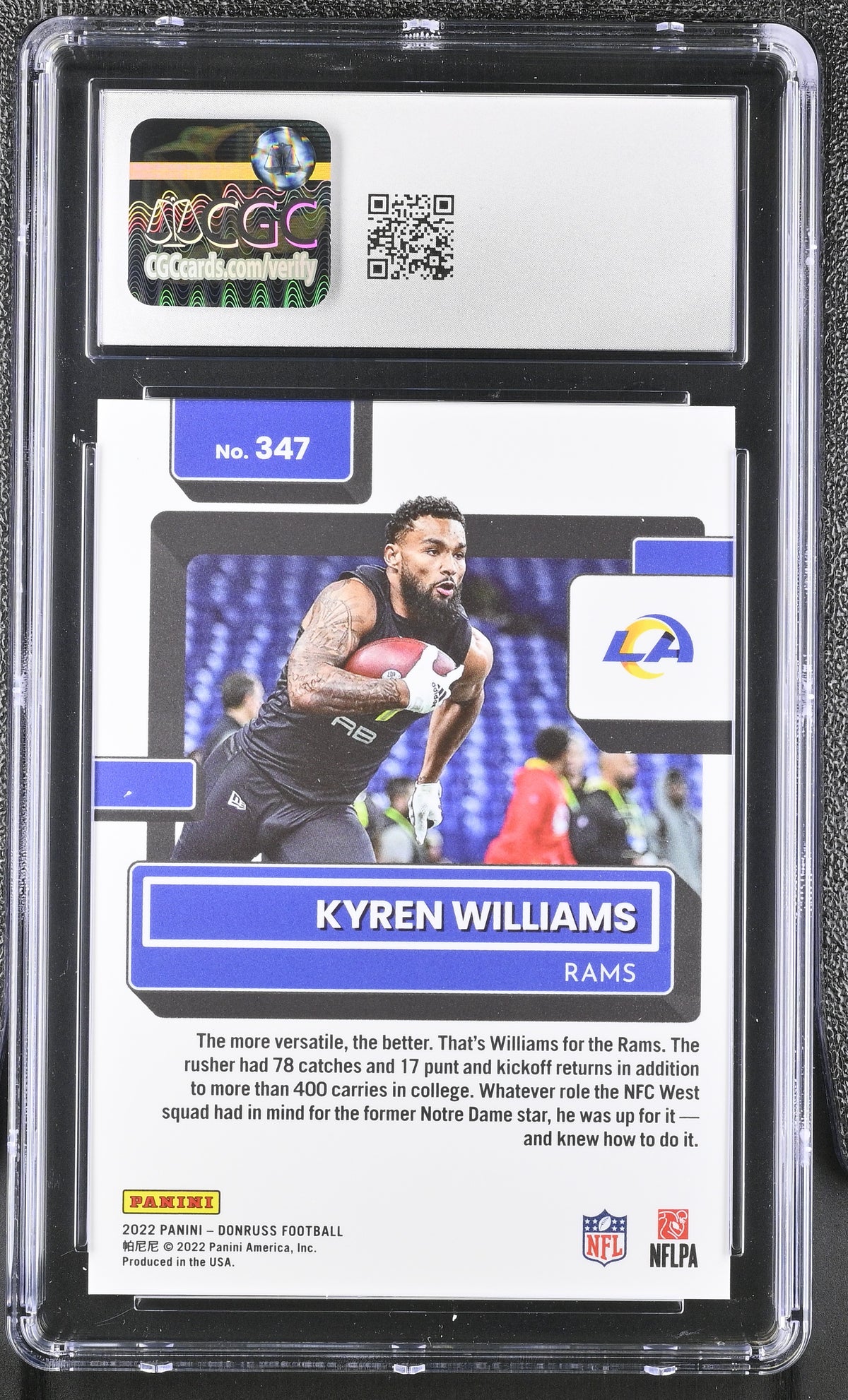 Kyren Williams Press Proof Premium #347 CGC 10-2