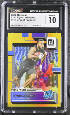 Kyren Williams Press Proof Premium #347 CGC 10-1