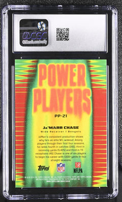 Ja'Marr Chase 2025 Chrome Power Players #PP-21 CGC 10-2
