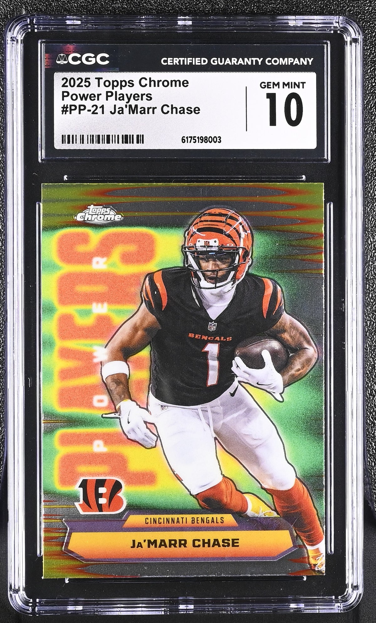 Ja'Marr Chase 2025 Chrome Power Players #PP-21 CGC 10