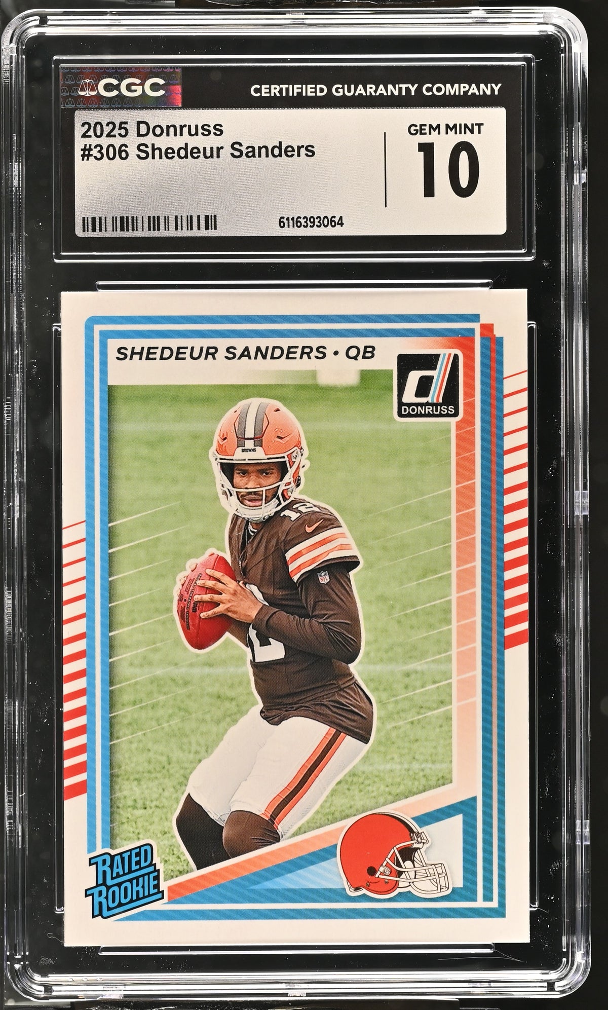 Shedeur Sanders 2025 Donruss #306 CGC 10-1