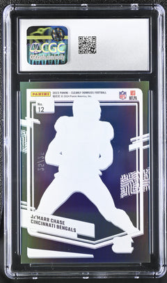 Ja'Marr Chase Green 25/25 2023 Clearly Donruss #12 CGC 10-2