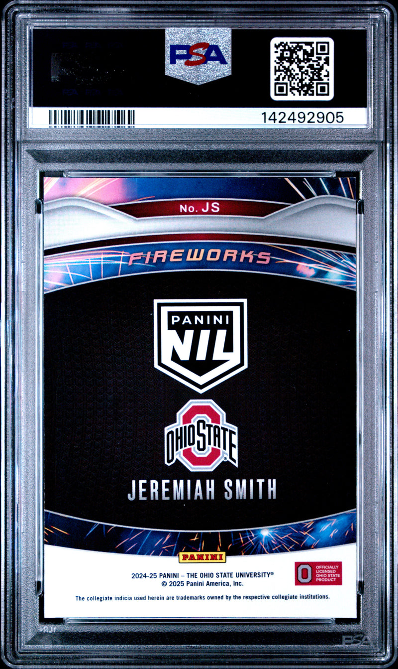 Jeremiah Smith 2024 Panini The Ohio State University Nil Fireworks #JS PSA 9-2
