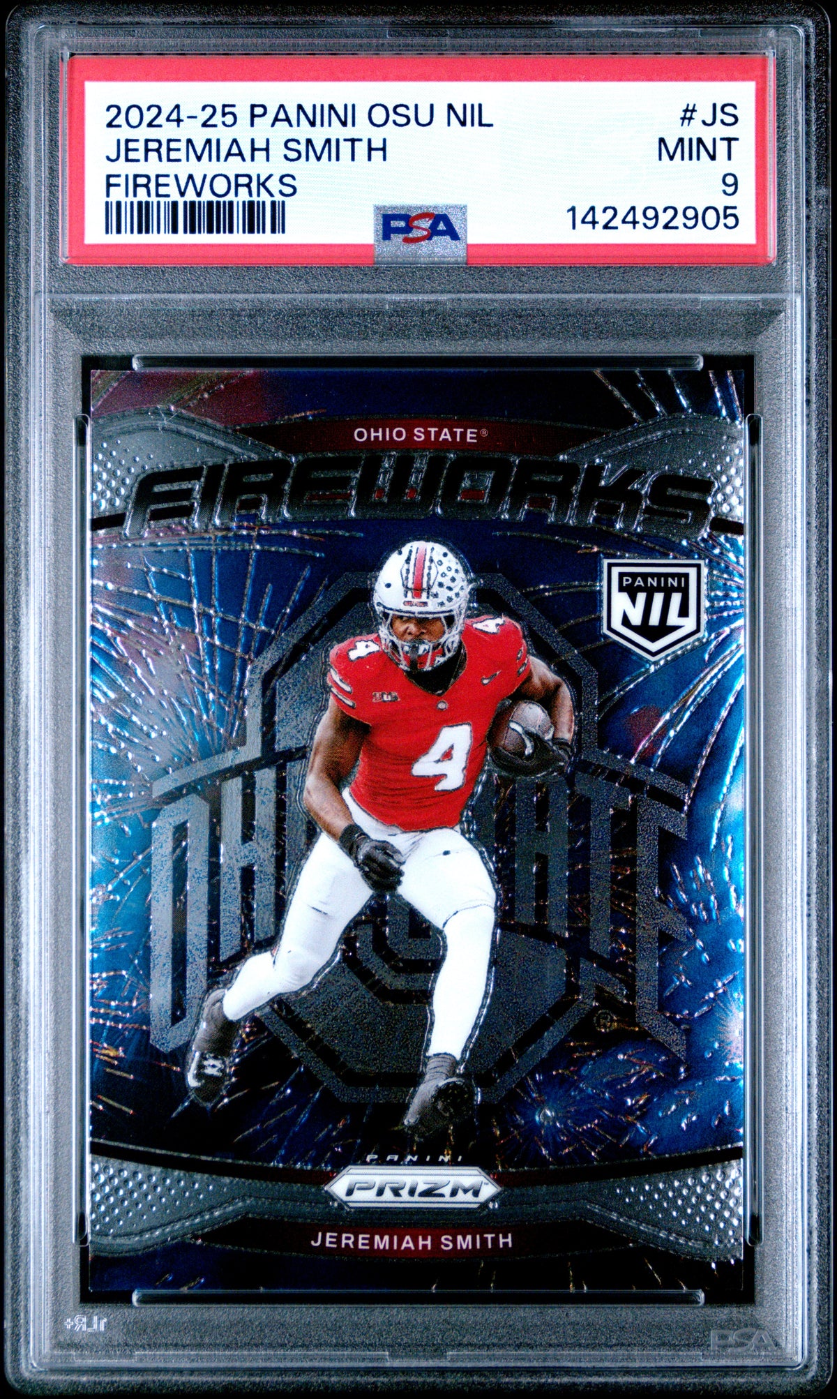 Jeremiah Smith 2024 Panini The Ohio State University Nil Fireworks #JS PSA 9