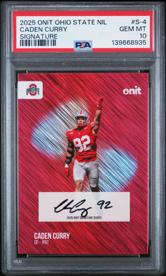 Caden Curry 2025 Onit Ohio State University Signatures #S-4 PSA 9-1