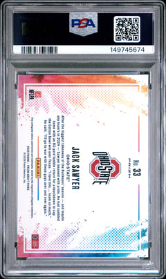 Jack Sawyer 2025 Panini Prizm Draft Picks Black Color Blast #33 PSA 9-2