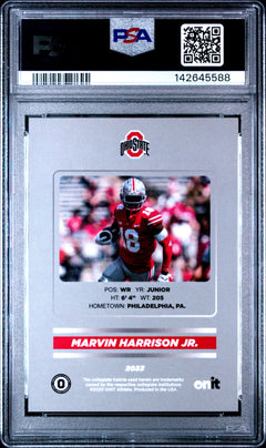Marvin Harrison Jr. 2023 Onit Ohio State University Nil Signature Series 139/400 PSA 10-2