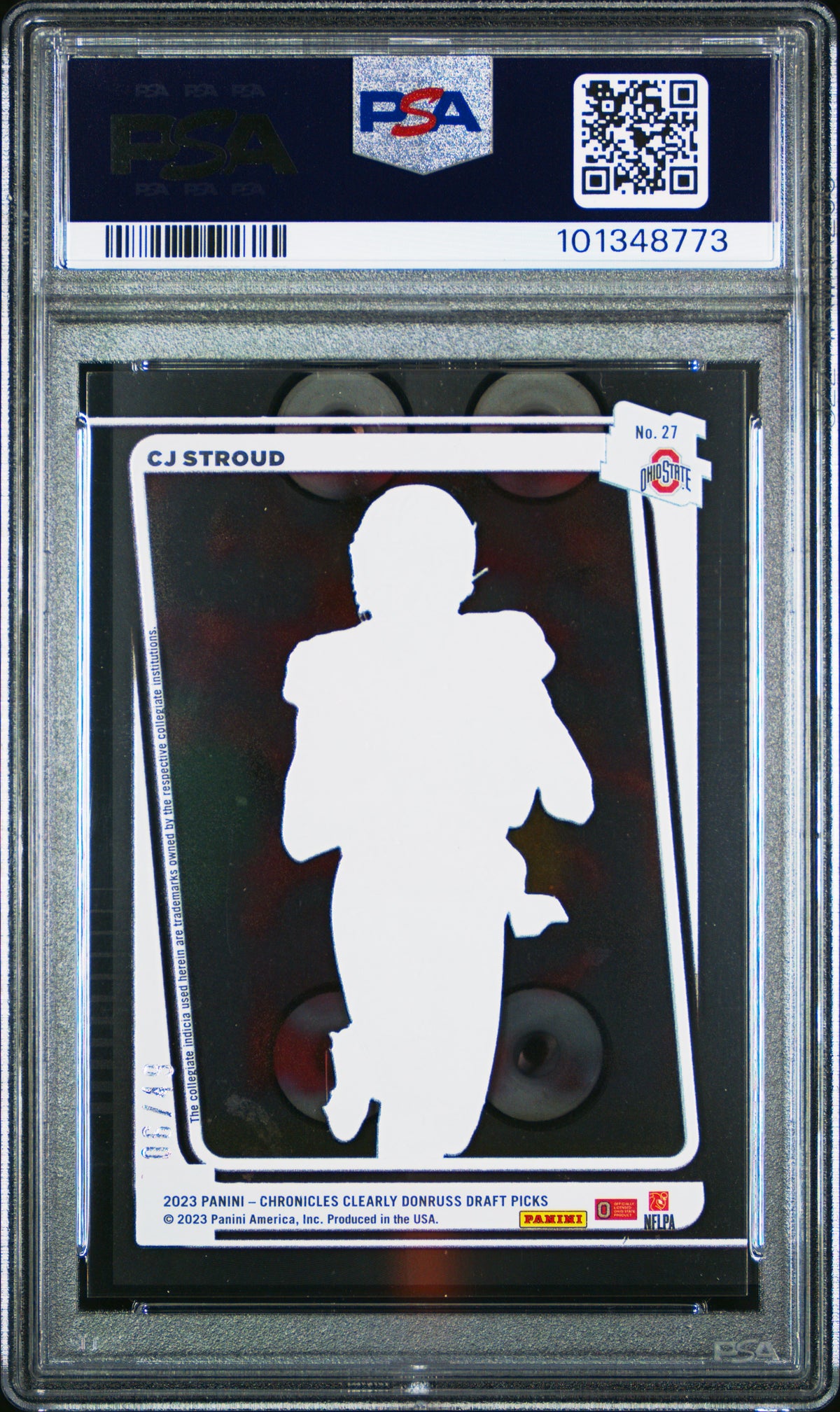 Cj Stroud 2023 Panini Chronicles Draft Picks Clearly Donruss Clearly Donruss-Purple #27 PSA 10-2