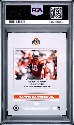 Marvin Harrison Jr. 2023 Onit Ohio State University Nil Signature Series 270/400 PSA 10-2