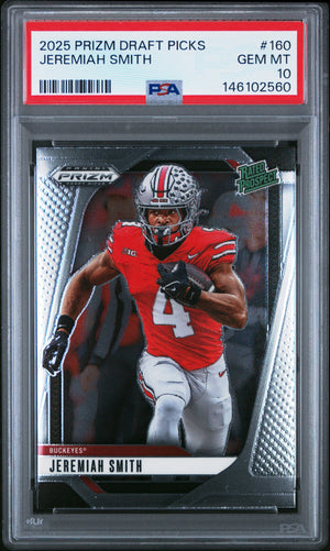 Jeremiah Smith 2025 Panini Prizm Draft Picks #160 PSA 10