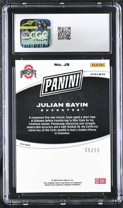 Julian Sayin 2024 Black Friday Inserts Splash Of Color 60/99 #JS CGC 10-2