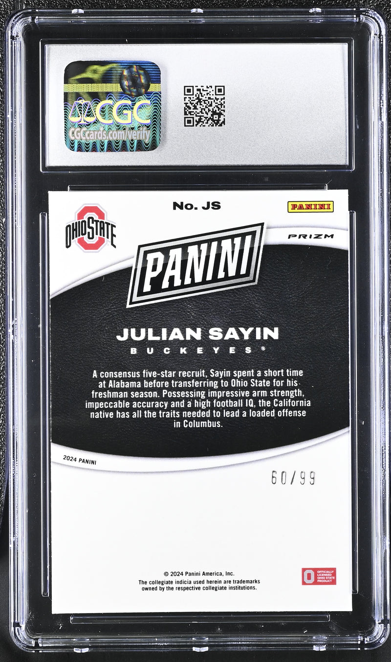 Julian Sayin 2024 Black Friday Inserts Splash Of Color 60/99 #JS CGC 10-2