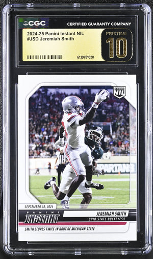 Jeremiah Smith 2024-25 Instant NIL #JSD CGC Pristine 10