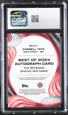 Carnell Tate 2024 University Best Best of '24 Autographs #BOA-CT CGC 10 Auto 10-2