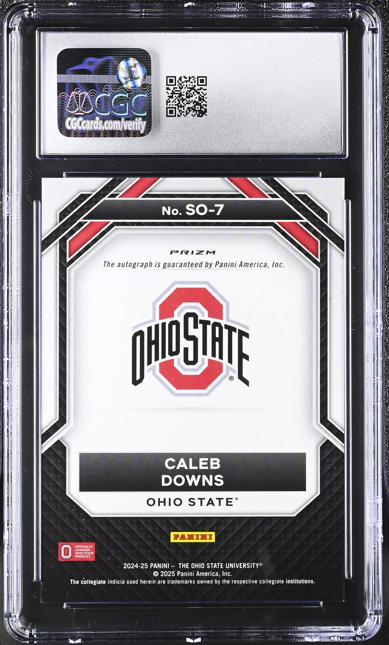 Caleb Downs 2024-25 Ohio State Prizm Student Orientation Autos #SO-7 CGC 9.5 Auto 10-2