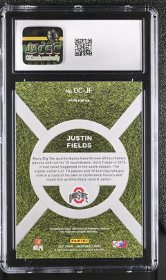 Justin Fields 2021 Prizm Draft Picks On Campus #OC-JF CGC 9.5-2