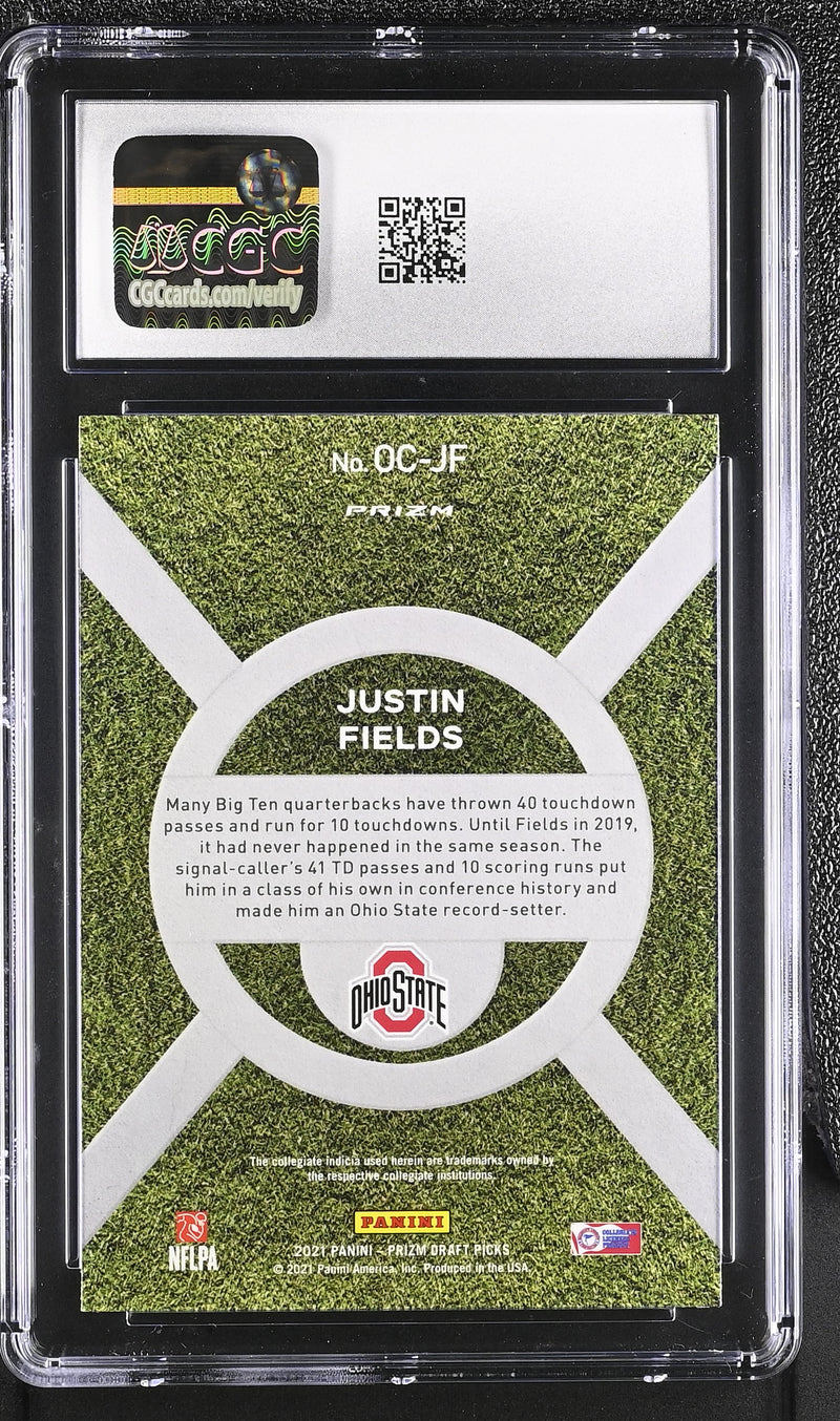 Justin Fields 2021 Prizm Draft Picks On Campus #OC-JF CGC 9.5-2