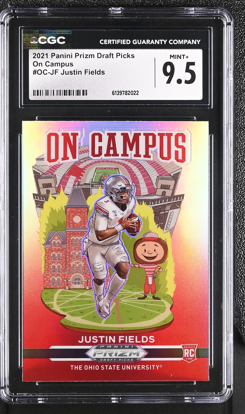 Justin Fields 2021 Prizm Draft Picks On Campus #OC-JF CGC 9.5-1