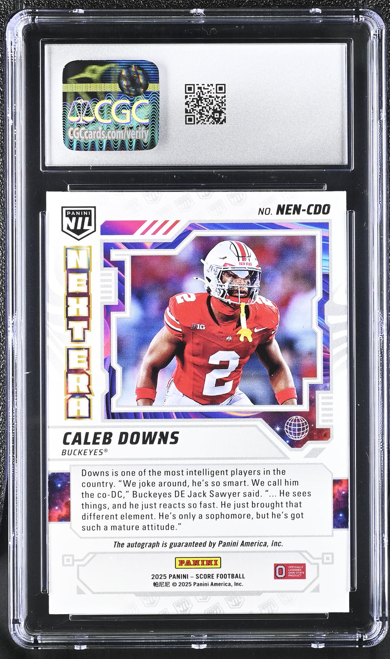 Caleb Downs Next Era NIL Autographs #NEN-CDO CGC 10 Auto 10-2