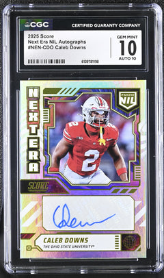 Caleb Downs Next Era NIL Autographs #NEN-CDO CGC 10 Auto 10-1