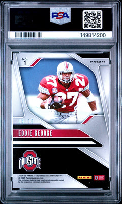 Eddie George 2024 Panini The Ohio State University Nil Prizm Gold 8/10 #1 PSA 8-2