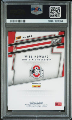 Will Howard 2024 Panini National Sports Collectors Convention Vip Gold Prospects Prospects-Zebra PSA 9-2