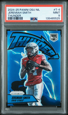 Jeremiah Smith 2024 Panini The Ohio State University Nil Thunder #T-4 PSA 9-1