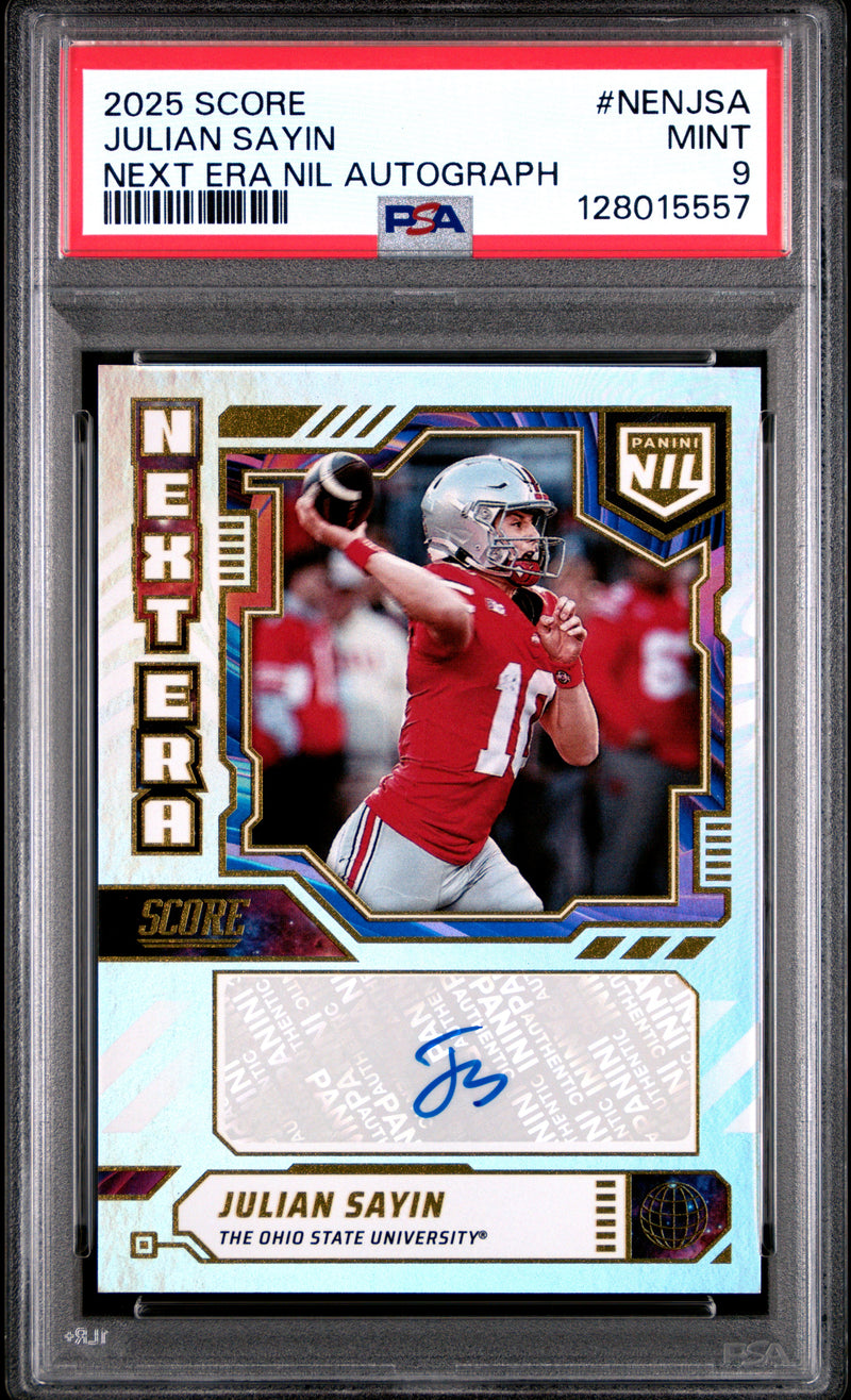 Julian Sayin 2025 Panini Score Next Era Nil Autographs #NENJSA PSA 9-1