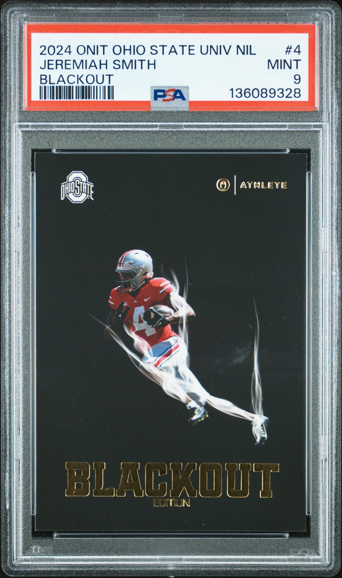 Jeremiah Smith 2024 Onit Ohio State University Nil Blackout Blackout #4 PSA 9