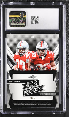 Eddie George/TreVeyon Henderson Pink 2024 Heroes & Prospects 3/5 #246 CGC 9.5-2