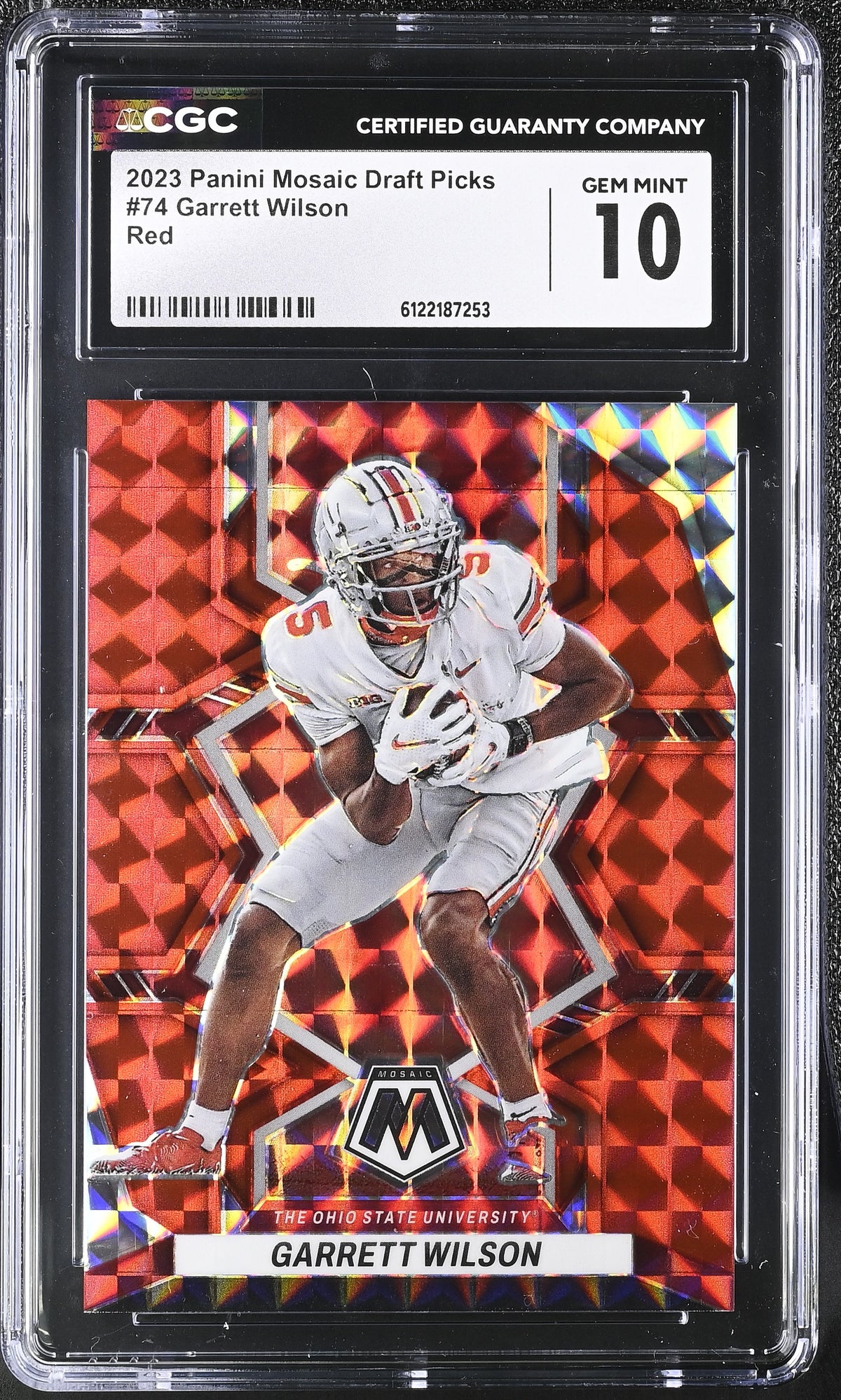 Garrett Wilson Red 2023 Mosaic Draft Picks 59/99 #74