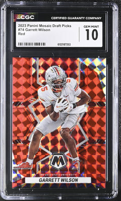 Garrett Wilson Red 2023 Mosaic Draft Picks 59/99 #74-1