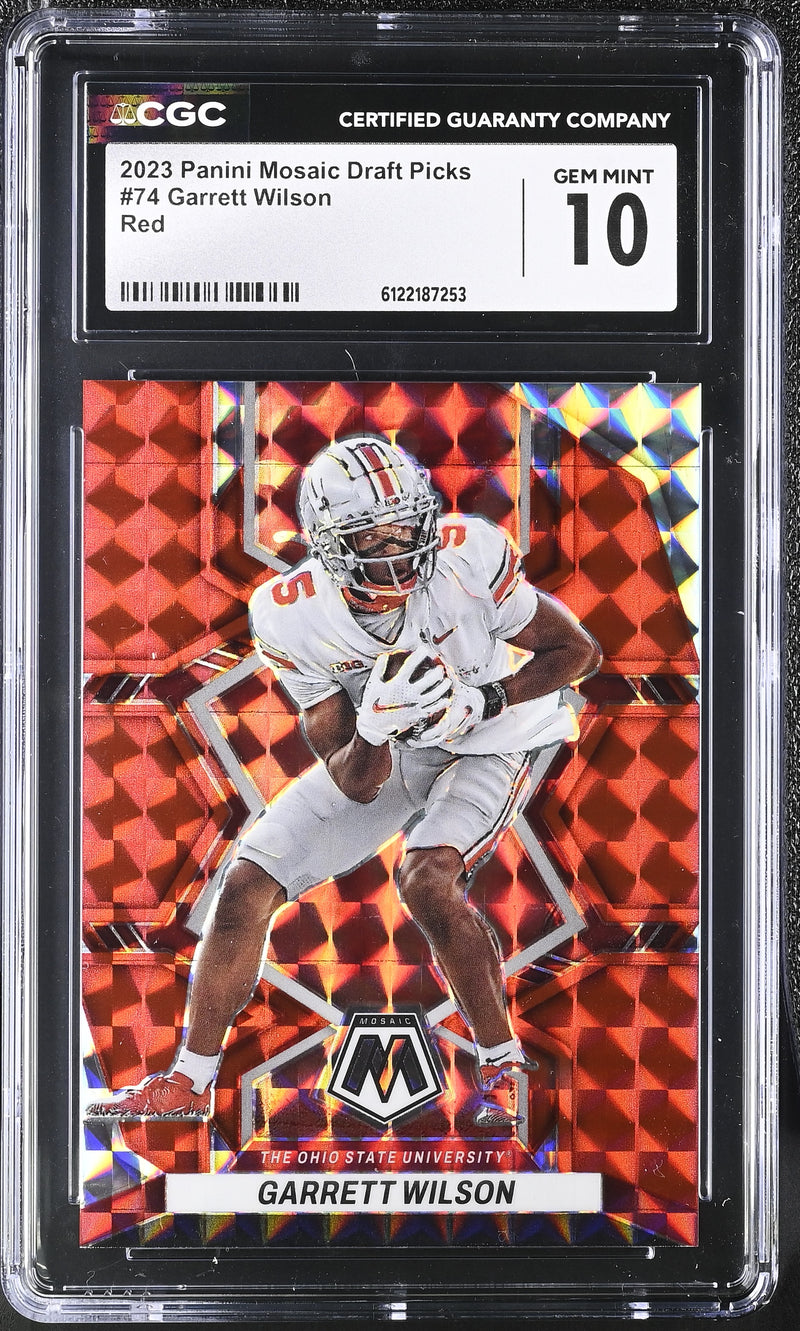 Garrett Wilson Red 2023 Mosaic Draft Picks 59/99 #74-1