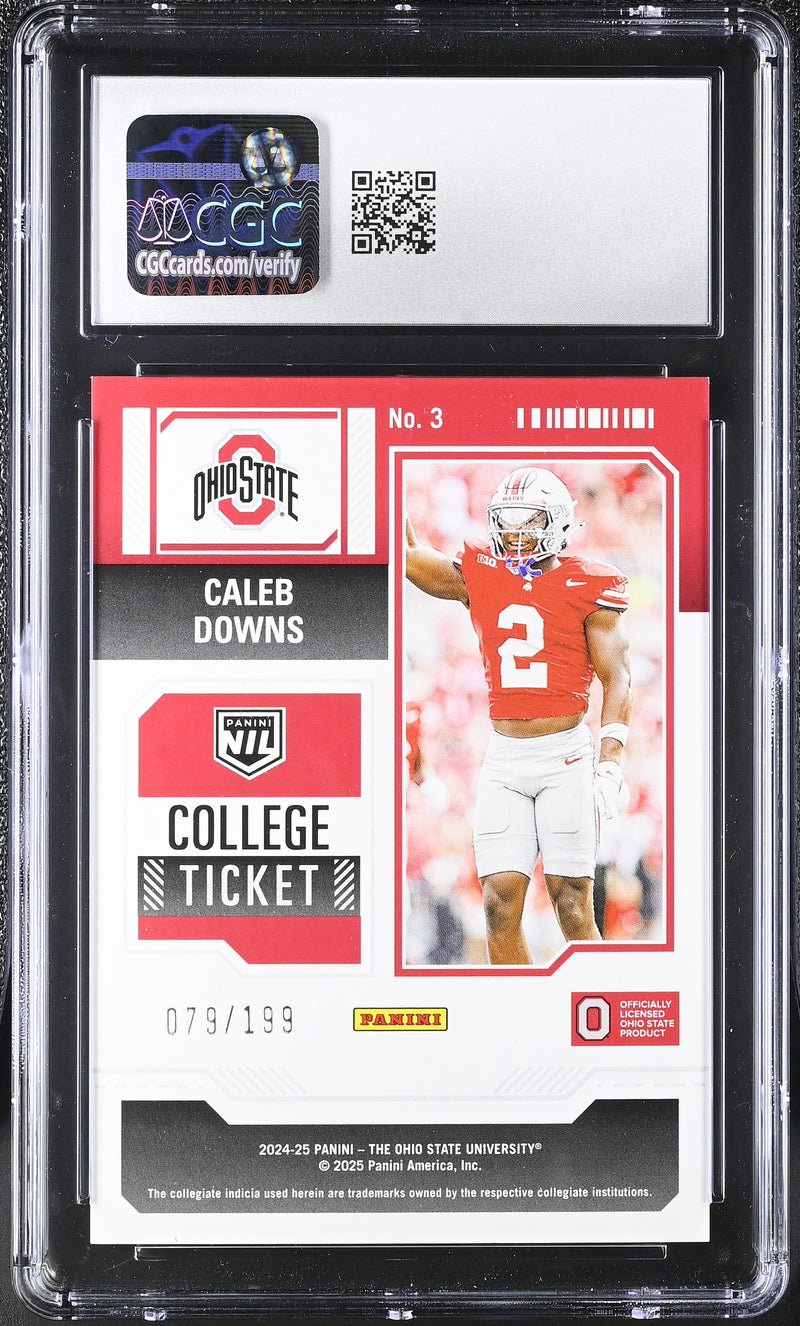 Caleb Downs Swirl 2024-25 Ohio State Contenders 79/199 #3 CGC 10-2