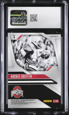 Archie Griffin White Sparkle 2024-25 Ohio State Prizm #4 CGC 9-2