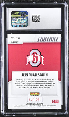 Jeremiah Smith 2024-25 Instant NIL #JSD CGC 10-2