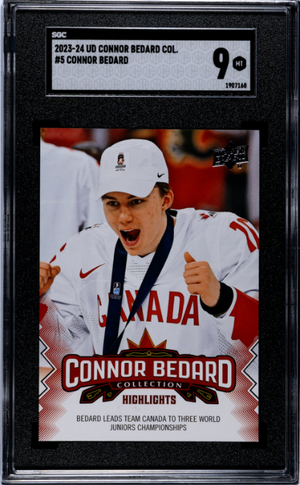 Connor Bedard RC 2023-24 Upper Deck CB Collection Rookie #5 SGC 9