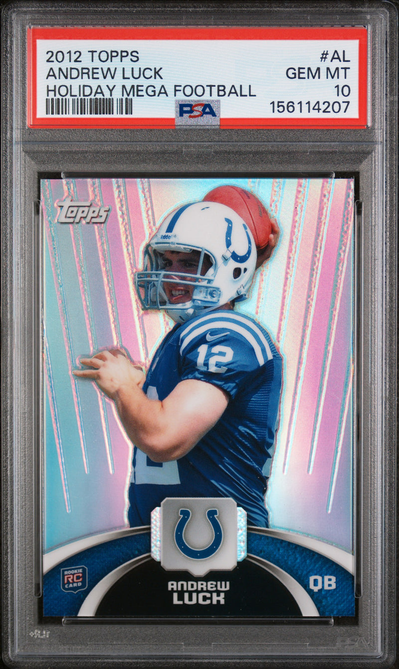 Andrew Luck RC 2012 Topps Holiday Mega Rookie PSA 10-1