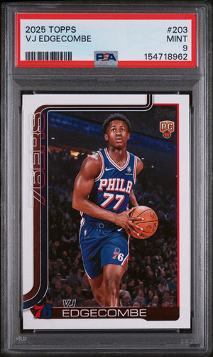 Vj Edgecombe RC 2025-26 Topps Rookie #203 PSA 9
