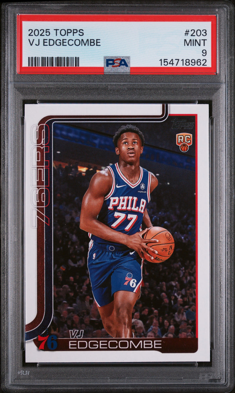 Vj Edgecombe RC 2025-26 Topps Rookie #203 PSA 9-1