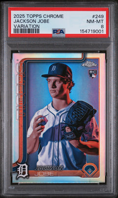 Jackson Jobe RC 2025 Topps Chrome Variation Rookie #249 PSA 8-1