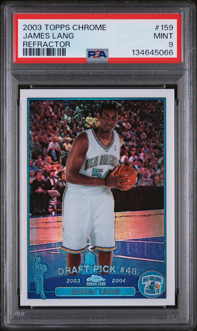 James Lang RC 2003-04 Topps Chrome Refractor Rookie #159 PSA 9-1
