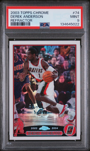 Derek Anderson 2003-04 Topps Chrome Refractor #74 PSA 9