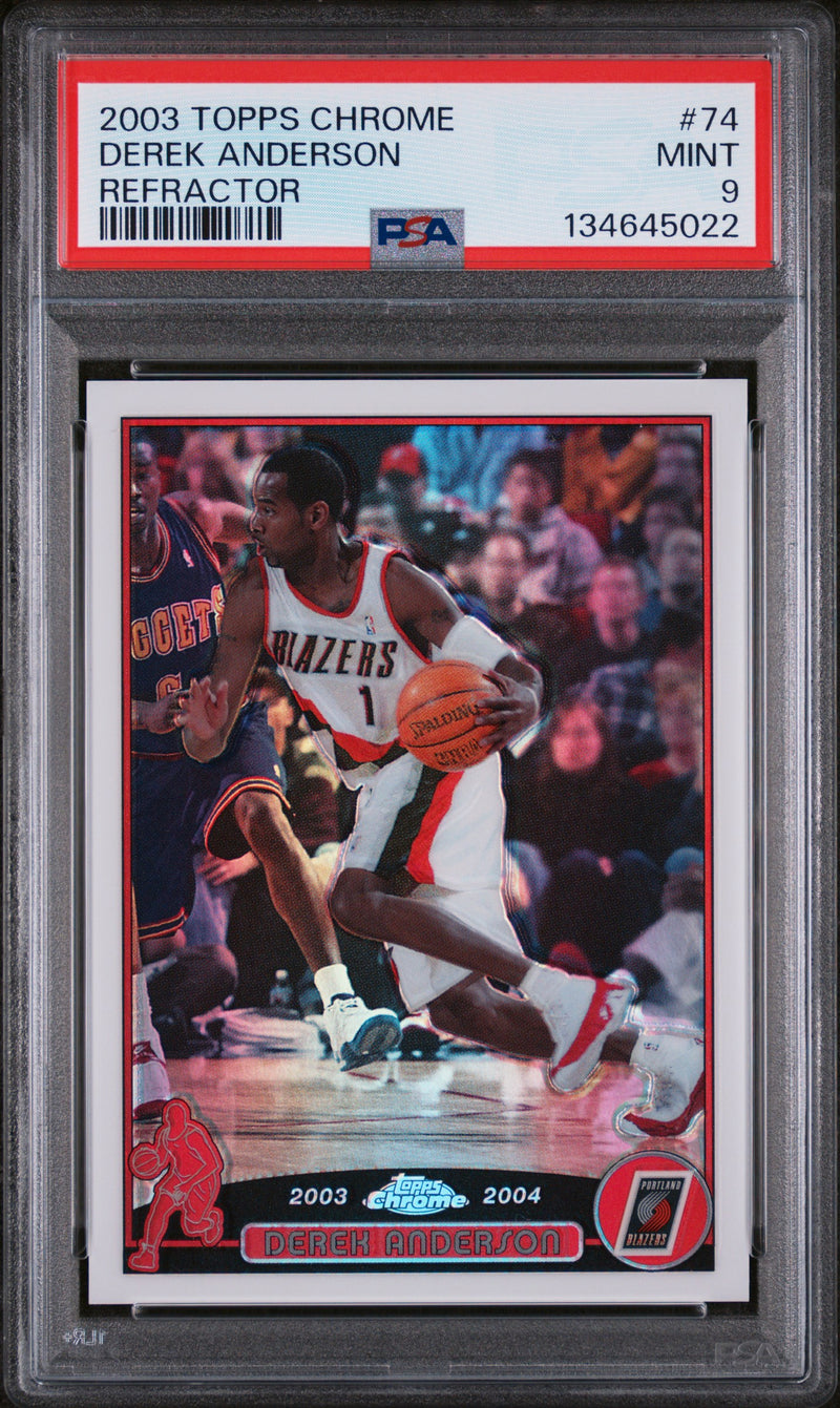Derek Anderson 2003-04 Topps Chrome Refractor #74 PSA 9-1