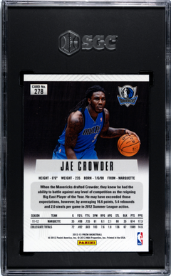 Jae Crowder 2012-13 Panini Prizm First Year Silver #278 SGC 8.5-2