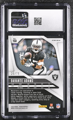 Davante Adams 2024 Panini Prizm Green Scope SP 26/75 CGC 10-2