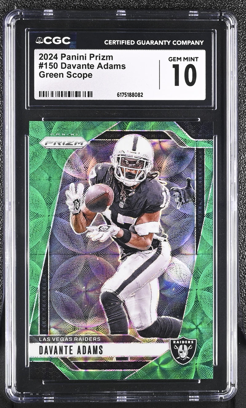 Davante Adams 2024 Panini Prizm Green Scope SP 26/75 CGC 10-1