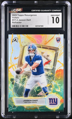 Jaxson Dart RC 2025 Topps Resurgence Refractor Voltaic Rookie CGC 10-1