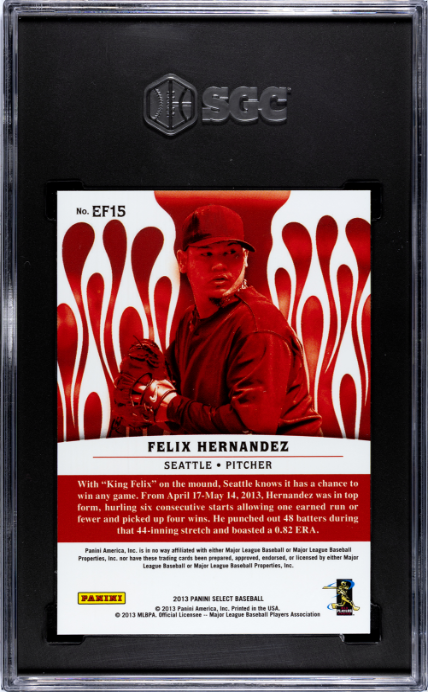 Felix Hernandez 2013 Panini Select En Fuego SGC 10-2