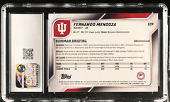 Fernando Mendoza RC 2025 Bowman U Chrome Rookie #109 CGC 10-2